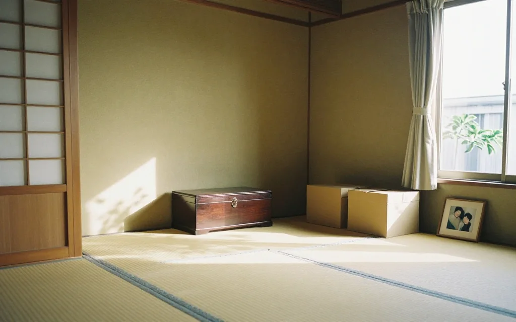 遺品整理後に清掃されて整った室内