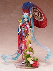 和服を着た初音ミクのフィギュア